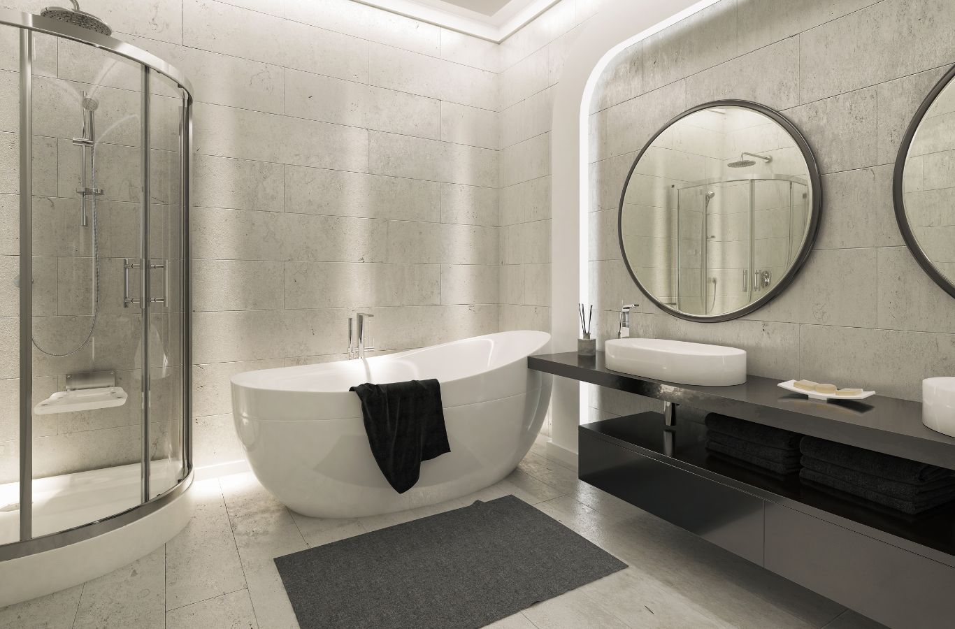 A Sunshine Clean Pros specialist providing house cleaning services in South Jersey, shown deep cleaning a pristine bathroom to highlight trust and reliability. House Cleaning Services near me.