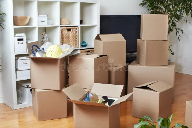 moving boxes new house apartment real estate concept 88127840